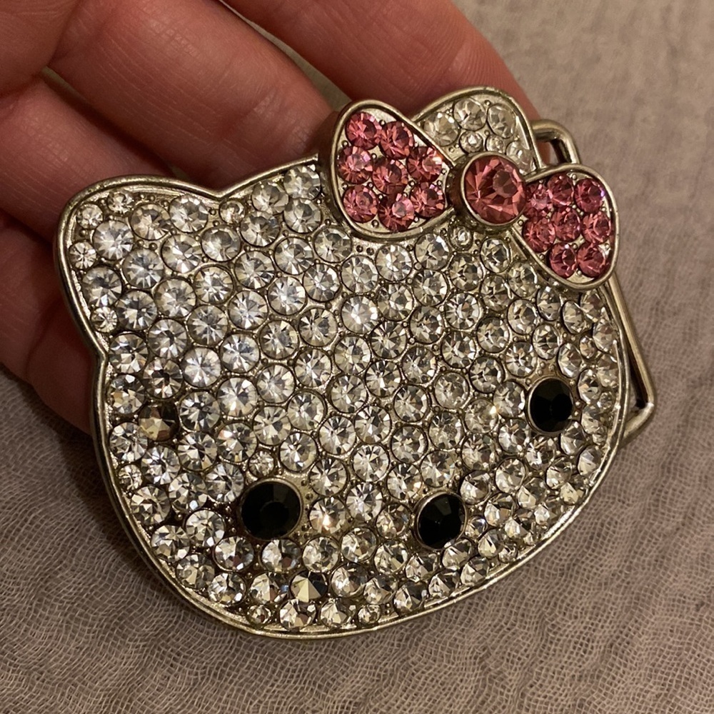 Hello Kitty Rhinestone BELT BUCKLE. - Picture 2 of 8